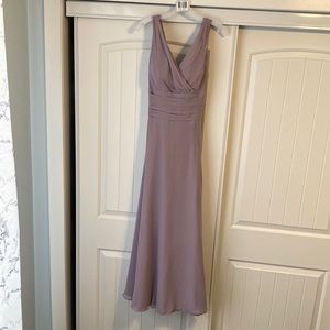 David’s Bridal bridesmaids dress in Lavender Haze